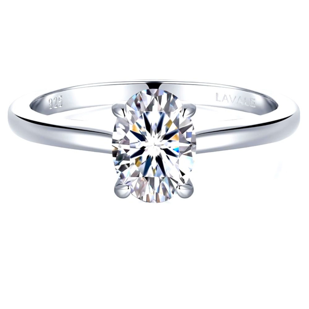 Solitaire Moissanite💍 1 Carat Halo Oval Cut Wedding Engagement Promise R… - Picture 9 of 11